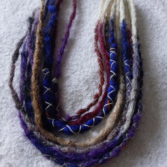 Platinum blonde rainbow ombre dreadlock extensions - Picture 9 of 9